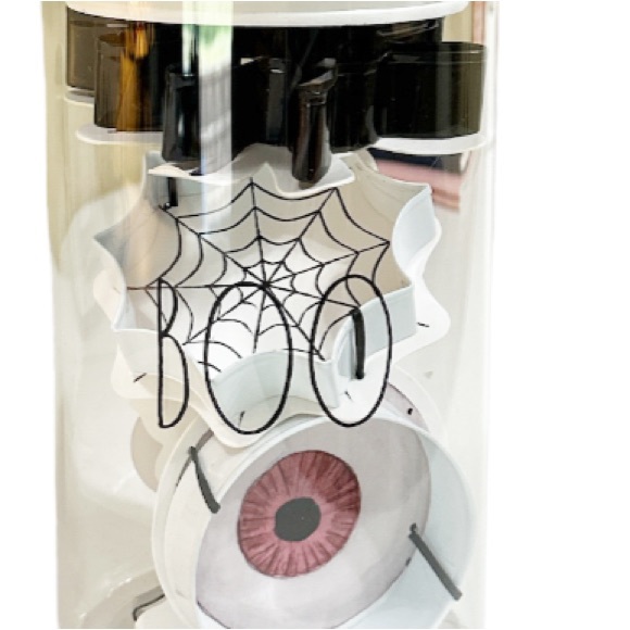 NEW Rae Dunn BOO Clear Canister with 5-Piece Halloween Cookie Cutters Set ๐ป๐๐ป - Picture 6 of 6